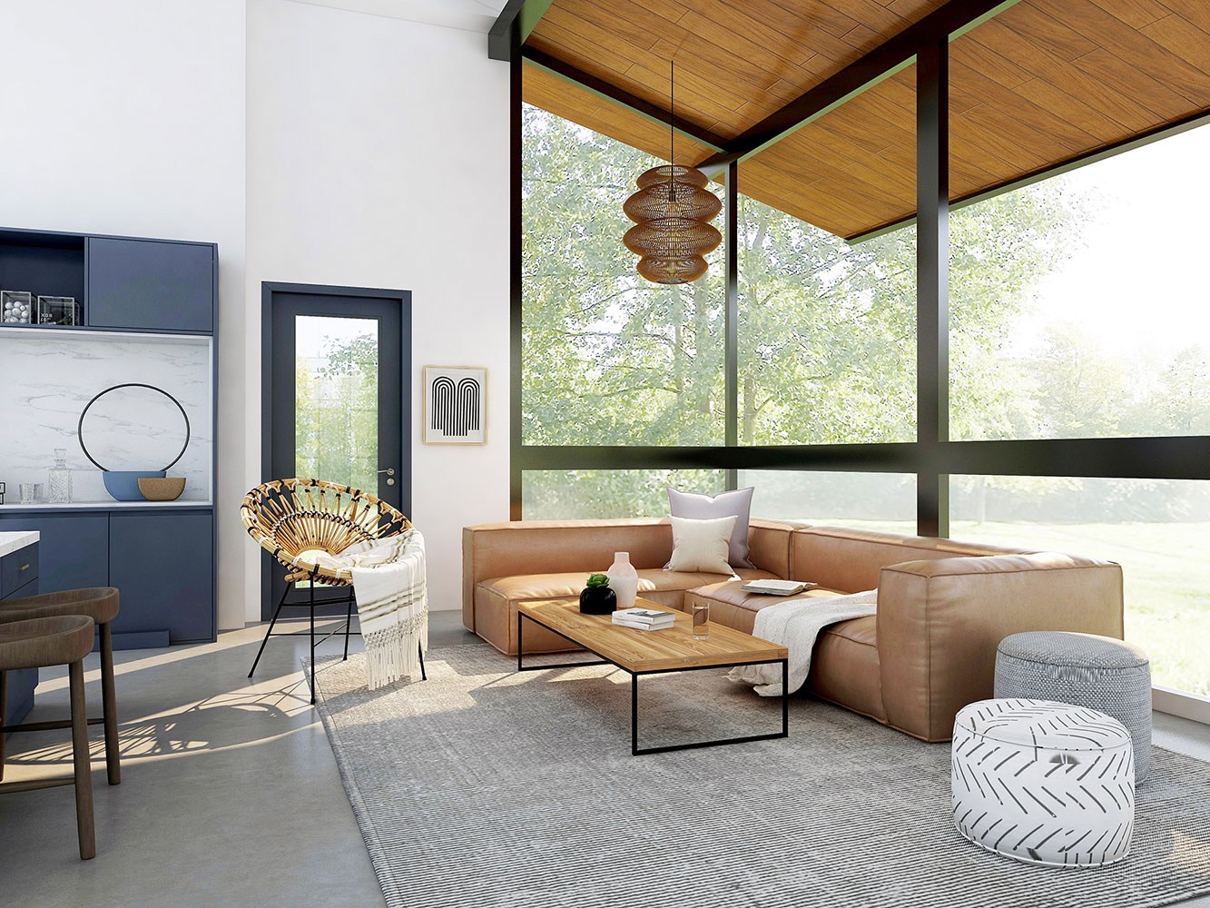 Finished interior space